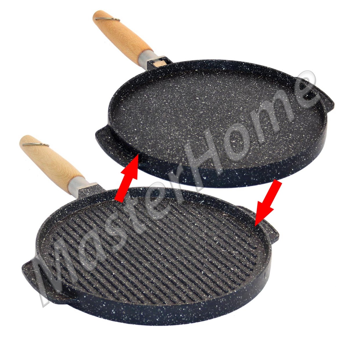 Bistecchiera Piastra Tonda Doppia Cottura LIscia e Grigliata